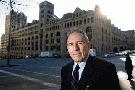 Michael Fish in Front of Windsor Station, Gazette Photo