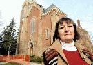 Marlee Robinson, in front of the lost church