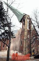 Erie Street Steeple coming down