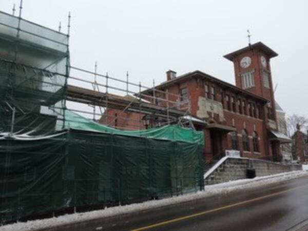 The hole where the 1840's Simpson Building used to be