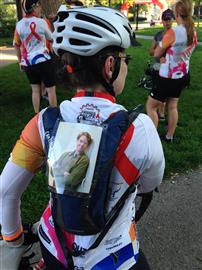 Cathy and Carl setting off on Historic Bike Rally Route to Montreal