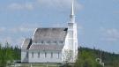 The Anglican church in Stanley Mission is 154 years old. Here's what it looked like before the roof upgrade. (David Shield/CBC)